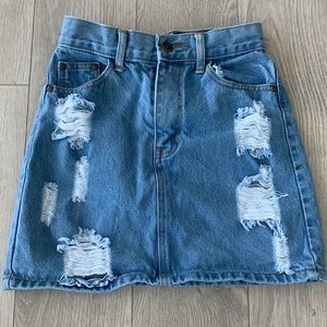 XS denim skirt